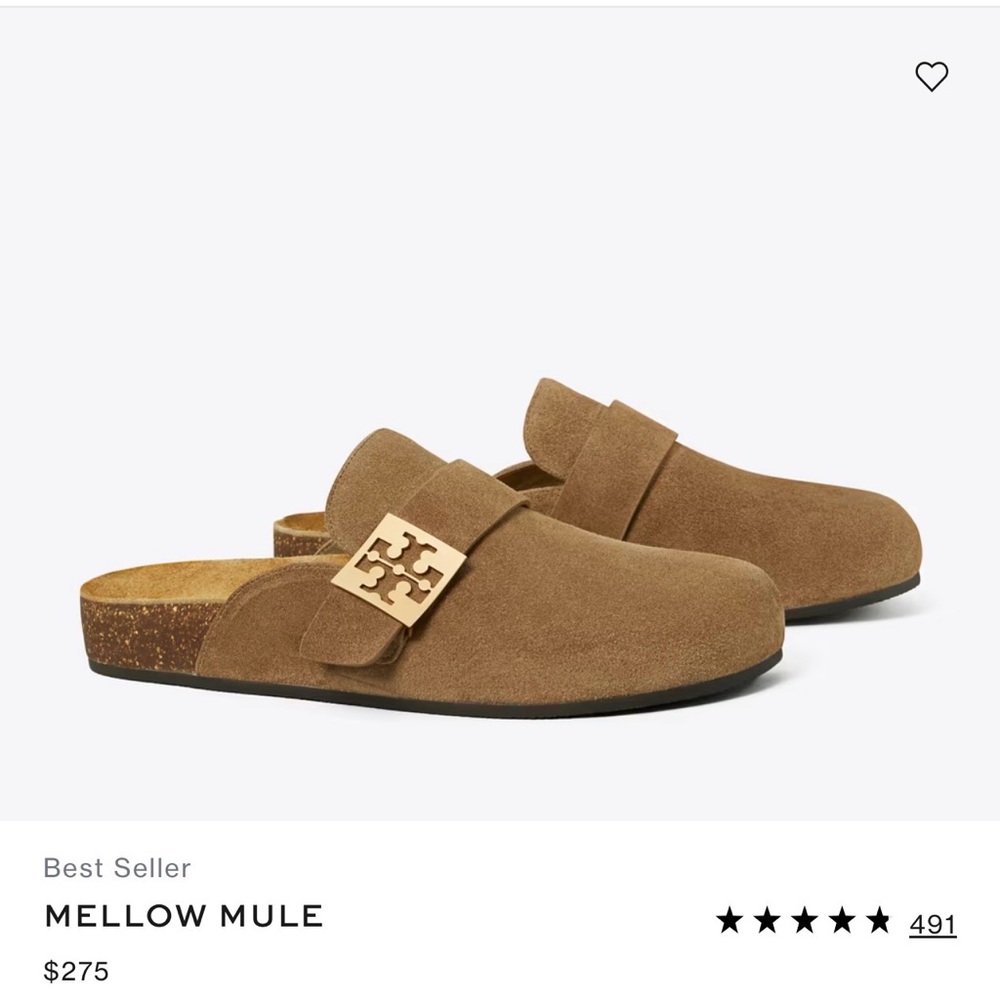 Tory Burch Tan Suede Slip-On Shoes